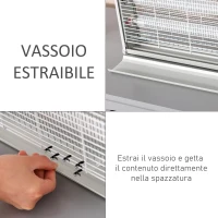 Outsunny Elettroinsetticida da Esterno e Interno con Lampada Antizanzare UV per 60m², Zanzariera Elettrica 30W Grigio(m-7)