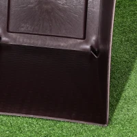 Outsunny Outdoor Planter Pack of 4, Rattan Effect Plant Pots Indoor Stackable Design, for Garden Patio Porch Deck, Brown(m-8)