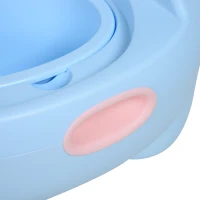 HOMCOM Portable Baby Potty Kids Children Training Toilet Chair Toddler Trainer Stool with Cushion 6 Months - 2 Years Blue(m-9)
