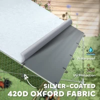 PawHut Walk-in Chicken Run w/ Cover, Feeding Door, Hanging Feeder, Perch, for 12-18 Poultry(m-5)