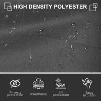 Outsunny Retractable Sun Side Awning Screen Fence Patio Garden Wall Balcony Screening Panel Outdoor Blind Privacy Divider (3x1.8M, Grey)(m-7)