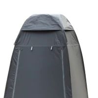 Outsunny Tienda de Ducha Portátil con Bolsa de Transporte para Baño Inodoro 120x120x190 cm Negro(m-3)