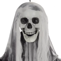 HOMCOM Hängende Skelett-Geister, 3er Set, Halloweendeko, verstellbare Arme, 90/110/200cm(m-7)