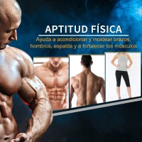 HOMCOM Juego de Mancuernas de 2x4 kg con Barra de Conexión Metálica y Cabeza Hexagonal para Entrenamiento en Casa Negro y Plata(m-6)