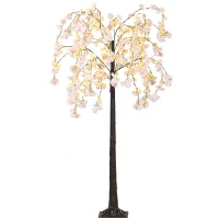 HOMCOM 450 LED Light Decorative Artificial Blossom Tree - Pink(m-11)