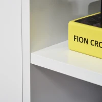 HOMCOM Meuble TV Banc TV sur Pied Moderne Scandinave 2 Portes 2 niches en Bois Blanc 150L x 39l x 50H cm(m-8)