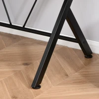 HOMCOM Gaming Desk 108 x 66 cm PC Computer Desk with Whole Board, A Shaped Gaming Table for Home Office with Cup Holder and Headphone Hook, Black(m-8)