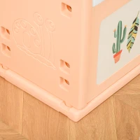 HOMCOM Armadio Cameretta, Mobile Portagiochi con Contenitori e Appendiabiti in PE Arancione, 128x34x155cm(m-9)