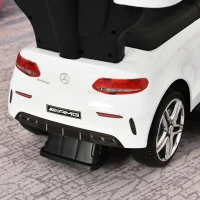 HOMCOM Compatible for 3 in 1 Ride on Push Car for Toddlers Pushcar Sliding Walking Car with Sun Canopy Horn Sound Safety Bar Cup Holder Toy for 1-3 Years Old Kids White(m-8)