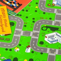 HOMCOM Alfombra Puzzle Infantil con 36 Piezas 31,5x31,5x1 cm Juego Rompecabezas Infantil Modelo Carreteras de Espuma EVA Área de Cobertura 3,24 m² Multicolor(m-9)