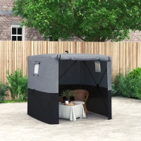 Outsunny 2 x 2m Pop-Up Gazebo, with Accessories - Black(m-2)