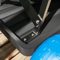 Outsunny Garden Storage Cart, with Top Seat - Blue(m-9)