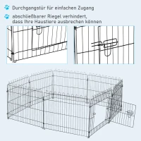 PawHut Welpenauslauf Welpenzaun Laufstall Freilaufgehege Welpengitter 5 Maßen (Maße: 71x61cm)(m-6)