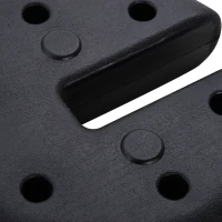 Outsunny Lot de 4 lestages pour parasols dalles de parasol rond pour tonnelle barnum tente à remplir avec 20 kg d'eau / 16 kg de sable dim. Ø 25 x 6H cm HDPE noir(m-8)