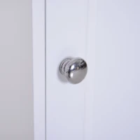 HOMCOM Armario de Baño Gabinete Consola Mueble Aparador Organizador de Almacenaje Multiusos de Cocina Comedor Salón Estantes Ajustables con Puertas 40x23x60cm(m-6)