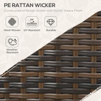 Outsunny Seven-Piece Rattan Garden Sofa Set, with Expanding Table - Cream White(m-6)