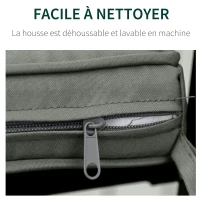 Outsunny Coussins de Banc de Jardin déhoussables - Coussins balancelle - Lot de 2 - dim. 120L x 50l cm - Rembourrage 5 cm - Cordons d'attache - Polyester Gris(m-7)