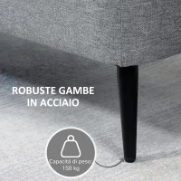 HOMCOM Panca Contenitore in Tessuto Effetto Velluto, per Camera, Soggiorno e Ingresso, 101x38.5x44.5 cm, Grigio(m-5)
