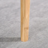 HOMCOM Couchtisch Beistelltisch Bambustisch Tisch Wohnzimmertisch Kaffeetisch mit Regal minimalistisch stabil Bambus Naturholz 100x50x50 cm(m-8)