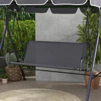 Outsunny Garden Swing Seat Cover Replacement, for 2 and 3 Seater Swing Bench, 115cm x 45cm x 45cm, Dark Grey(m-2)