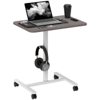 HOMCOM 75-115cm Manual Adjustable Sit-To-Stand Desk - White/Grey(m-11)