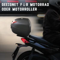 HOMCOM Motorradkoffer, Rollerkoffer für Motorräder, Roller, Mofas und Quads, 48 L Helmkoffer, Topcase, Schwarz, 59 x 43 x 33 cm(m-7)