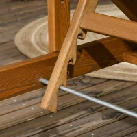 Outsunny Gartenliege, Sonnenliege, verstellbare Rückenlehne, atmungsaktiver Stoff, Schwarz + Braun, 85 x 200 x 84 cm(m-8)