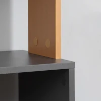 HOMCOM Modern 5-Tier Bookshelf, Freestanding Bookcase Storage Shelving for Living Room Home Office Study, Brown and Dark Grey(m-8)