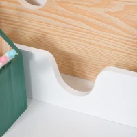 HOMCOM Escritorio para Niños con Silla de 3 a 6 Años con Cajón y Estante para Libros 70x50x75 cm Blanco y Natural(m-8)