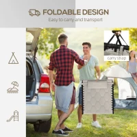 Outsunny Set of Two Sun Loungers, with Five-Position Reclining Backs - Khaki(m-7)