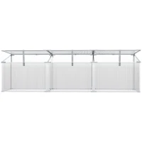 Outsunny Outdoor Greenhouse Polycarbonate Grow House Flower Vegetable Plants Raised Bed Garden Aluminium Cold Frame 180 x 51 x 51 cm(m-7)
