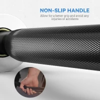 SPORTNOW 120cm EZ Barbell Bar for 5cm Weight Plates, with Spring Clips, 8kg(m-7)