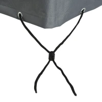 Outsunny 245x165cm Outdoor Garden Rattan Furniture Protective Cover Water UV Resistant Grey(m-8)