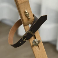 Vinsetto Staffelei, höhenverstellbar, klappbar, natürliches Buchenholz, für Leinwände bis 107H cm(m-9)