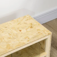 PawHut Terrario per Rettili in Legno con Porte in Vetro Scorrevoli e Pannelli in Rete, 60x29.5x29.5cm(m-9)