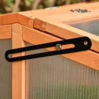 Outsunny Mini Serre de Jardin Serre à tomates dim. 90L x 80l x 58H cm toits ouvrables Panneaux de Polycarbonate Bois Sapin pré-huilé(m-7)