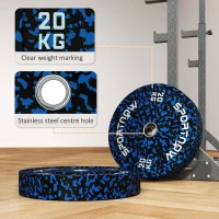SPORTNOW Olympic Weight Plates with 5cm Holes, for Weight Lifting, 2 x 20KG(m-6)