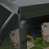 Outsunny Pop-Up-Zelt Campingzelt Faltzelt, inkl Transporttasche, wetterbeständig, 244 x 210 x 213 cm, Grau(m-9)