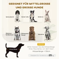 PawHut Hundesofa Hundecouch, Waschbarer Bezug, Haustiersofa mit Rückenlehne und Holzbeine, Katzensofa, für mittelgroße Hunde unter 25 kg, Dunkelgrau(m-4)