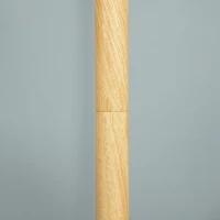 HOMCOM Lámpara de Pie con Pantalla Giratorio Lámpara de Suelo con Base de Madera para Salón Comedor Dormitorio Estudio E27 Máx. 40W Interruptor de Pie 38x38x160 cm Natural(m-9)