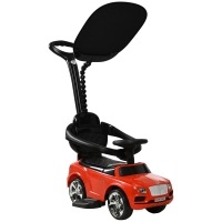 Correpasillos Para Bebés 18-36 Meses - Coche Con Volante Y Bocina, Sistema Antivuelco, Carga 25 Kg, Color Rosa