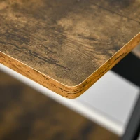 HOMCOM Industrial Computer Desk with Monitor Stand, 100 x 60cm Compact Desk for Small Spaces, Home Office Desk, Rustic Brown(m-8)