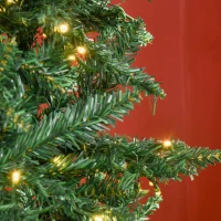 HOMCOM Albero di Natale Artificiale Luminoso con 450 Luci LED Bianche e 1146 Rami, Base in Metallo Pieghevole - Verde(m-8)