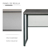 HOMCOM Mesa de Escritorio Multifuncional Escritorio Estable con Pies Ajustable para Despacho Casa Estudio Gaming 135x60x75 cm Marrón Rústico(m-6)