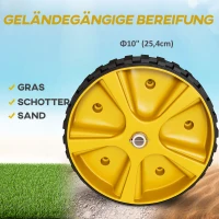 SPORTNOW Kajakwagen, Aluminium Transportkarre, 82x25,4x77,5 cm, Silber Gelb(m-6)