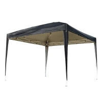 Outsunny Carpa Plegable 3x3m de Jardín Cenador Gazebo para Patio Fiesta Boda Barbacoa con Bolsa(m-8)