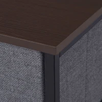 HOMCOM Kommode mit 7 faltbaren Stoffschubladen, Vlies, Metallgestell, 63,5 x 30 x 71 cm, Dunkelgrau(m-8)