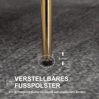 HOMCOM Polstersessel in Muschelform, Relaxsessel, Entspannungssessel, Metallbeine in Goldoptik, 79L x 77B x 77H cm, Weiß(m-7)