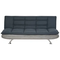 HOMCOM Schlafsofa, Klappsofa, 3-Sitzer Stoffsofa, Chaiselongue, Bettsofa, Sofa mit Schlaffunktion, Sofagarnitur, Verstellbarer Winkel, Grau+Beige, 185 x 97 x 84 cm(m-10)