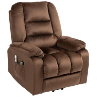 HOMCOM Leathaire Eight Massage Point Armchair, with Heat and Reclining Back - Brown(m-11)